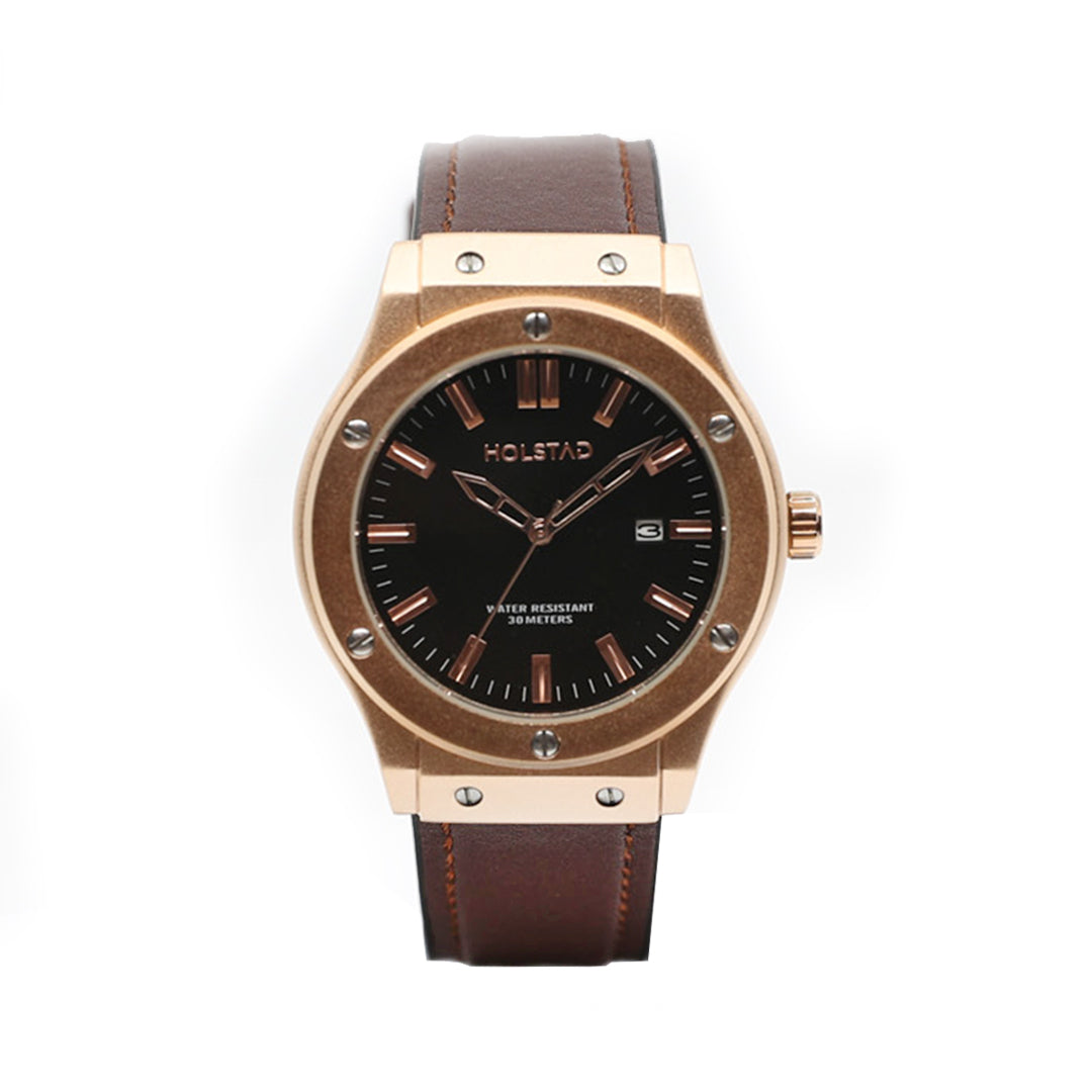 Holstad™ Elegance Timepiece - Dark Brown