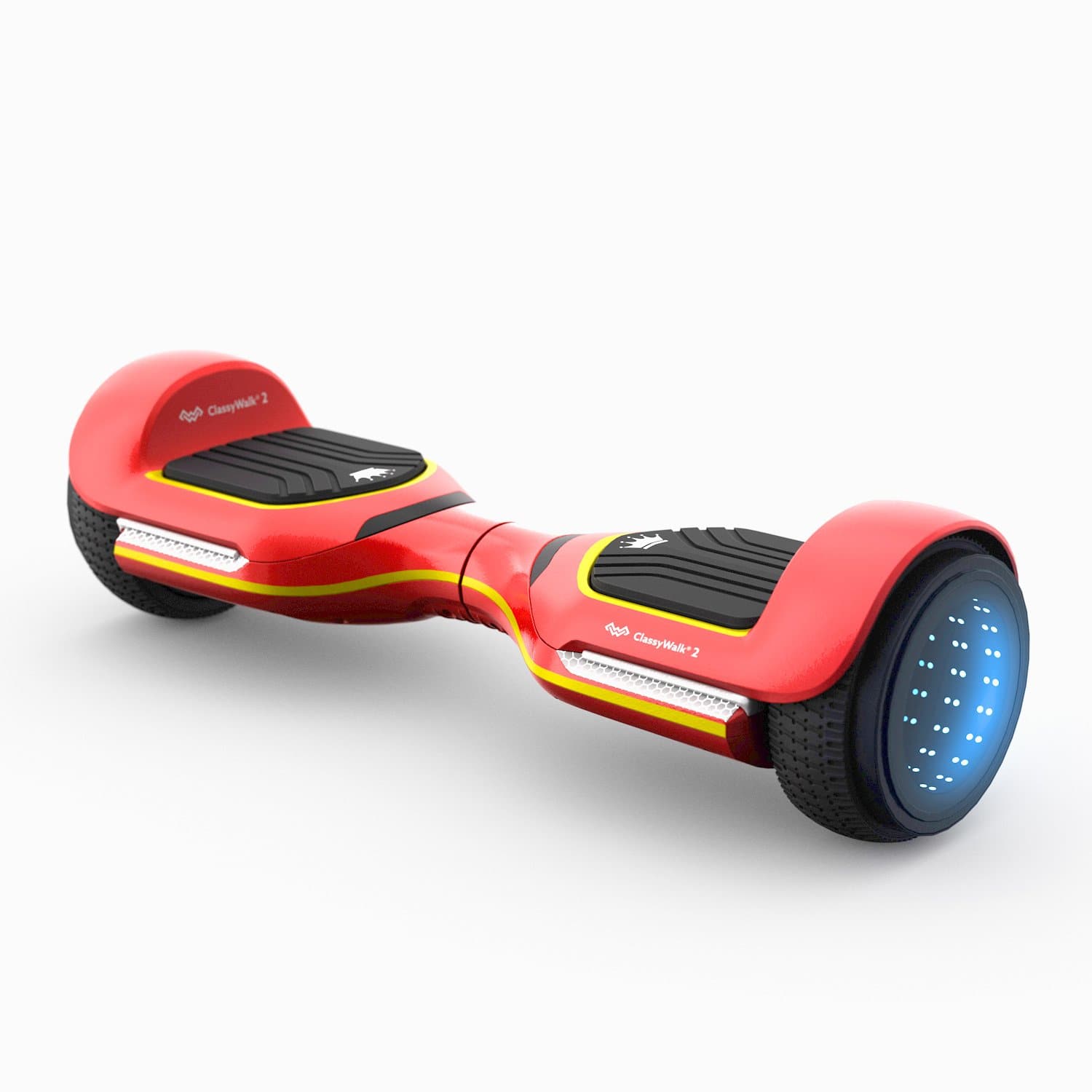 ClassyWalk® 2 LED Hoverboard - Rød/Gul (3519396708435)